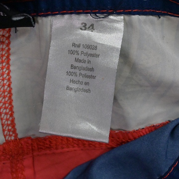 Budweiser 34 x 10" Blue Red White Logo Unlined Board Shorts - Picture 4 of 7